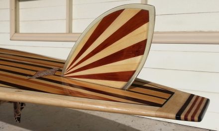 Make a rising sun surfboard fin